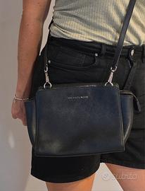 Borsa da donna a tracolla Michael Kors pelle nera