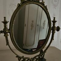 Specchio da cassettiera in ottone