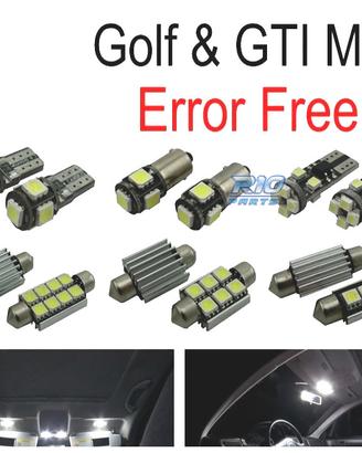 KIT 15 LAMPADE LED INTERNE PER VOLKSWAGEN VW GOLF 