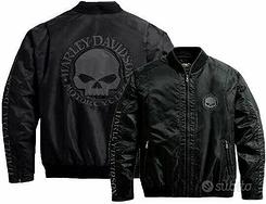Giubbotto Bomber Nero Harley Davidson Skull Willie