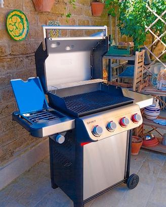 Weber Spirit S-435 Inox – Mai Usato + Copertura + 