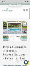 Pergola bioclimatica nuova 4x3 in aluminio