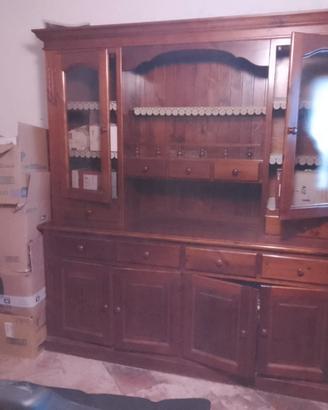 Due Mobili cucina o taverna in legno massiccio