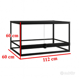 Terrario 112x60x60h Plastica e Vetro