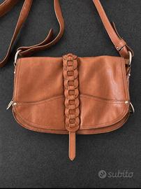 Borsa Sisley donna cognac a tracolla stile boho