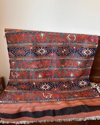 Gilim persiano antico fatto a mano – 100x120 cm