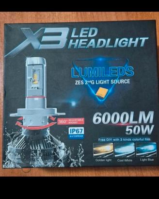 Lampada H4 led, acquistate su amazon. 