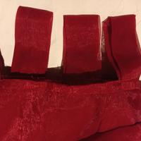 Coppia di Tende in organza rosso bordò trasparenti