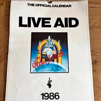 calendario ufficiale originale Live Aid 1986