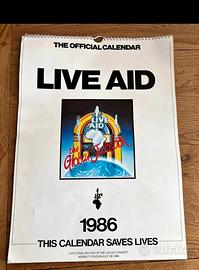 calendario ufficiale originale Live Aid 1986