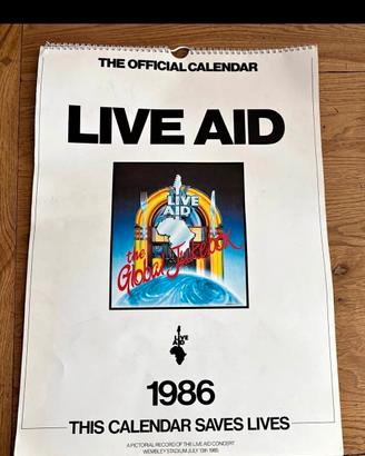 calendario ufficiale originale Live Aid 1986