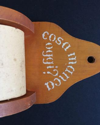 Notes di legno con carta originale vintage