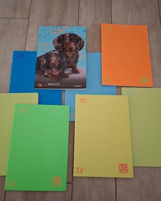 8 quaderni a quadretti 1 cm peso 100 gr nuovi 