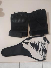 Maschera Neoprene + Guanti  tattici Softair/Moto: