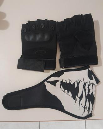 Maschera Neoprene + Guanti  tattici Softair/Moto: