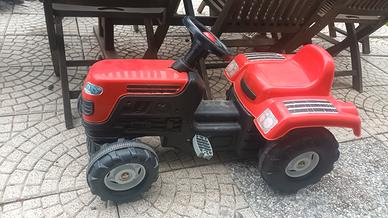trattore cavalcabile con rimorchio