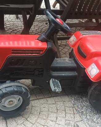 trattore cavalcabile con rimorchio
