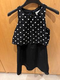 Vestito bambina nero Zara con corpetto ricamato