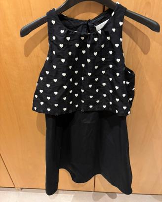 Vestito bambina nero Zara con corpetto ricamato