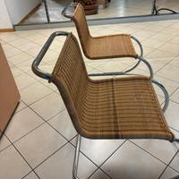 KNOLL mr10 in rattan - set di 4 sedie