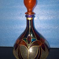 4 decanter decorativi stile vetrata anni ’90