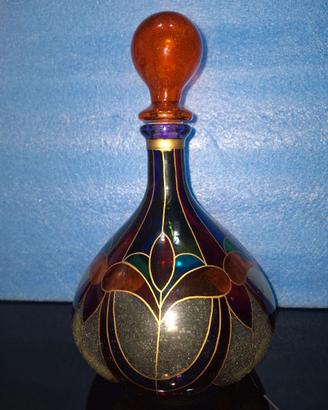 4 decanter decorativi stile vetrata anni ’90