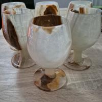 Bicchieri in marmo onice