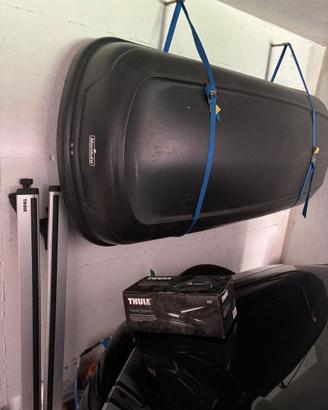 Box Tetto Auto Norauto + Barre Portatutto Thule Ra