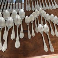 Servizio posate argento 1000 antiche x12 persone