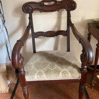 Quattro Poltrone tipo Peter 1830 ebano cubano 