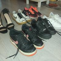 Scarpe donna num 38 (6 paia) nike puma tacco