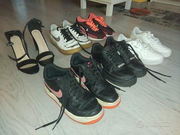 Scarpe donna num 38 (6 paia) nike puma tacco