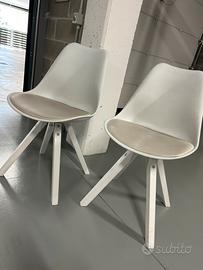 2 sedie colore bianco