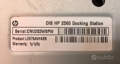HP Compaq EliteBook 2560 Docking Station Port Repl