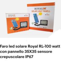 Faro a led con pannello solare 100w