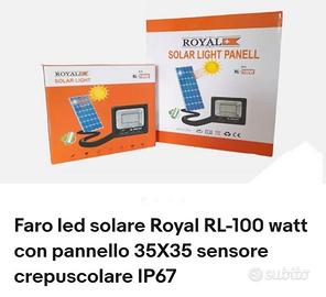 Faro a led con pannello solare 100w