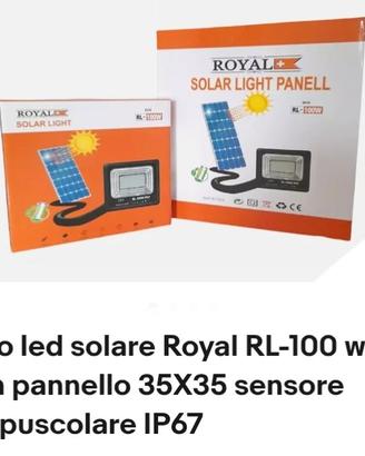 Faro a led con pannello solare 100w