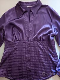 Camicia viola lucida XL Blugirl Folies