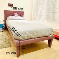 LETTO SINGOLO IN TESSUTO