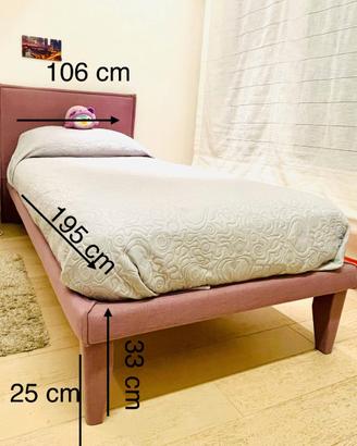 LETTO SINGOLO IN TESSUTO