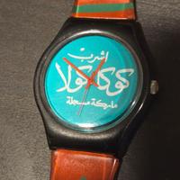orologio polso coca cola arabo anni 80