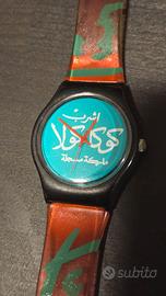 orologio polso coca cola arabo anni 80