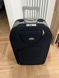 Valigia grande in tessuto blu