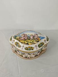  Portagioie capodimonte putti porcellana cherubini