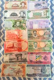 *banconote straniere mondiali lesoto samoa rare*