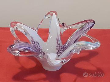 Centrotavola vetro Murano giglio vintage