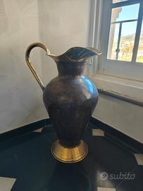 giara d'epoca per ombrelli in ottone, fatta a mano