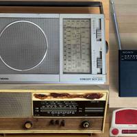 3 radio vintage e una radiolina portatile