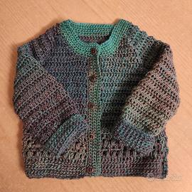 VENDUTO - GOLFINO LANA NEONATO REALIZZATO A MANO