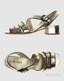 PRADA sandali scarpe vintage donna rettile 37-38